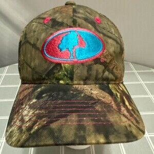 Mossy Oak Women’s Camo Baseball Cap Adjustable Hat Pink Blue Embroidery Logo